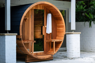 Staining your outdoor sauna