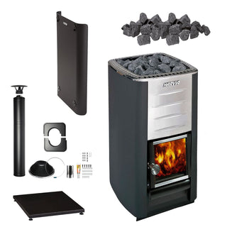 Harvia M3 wood-fired heater package for barrel saunas