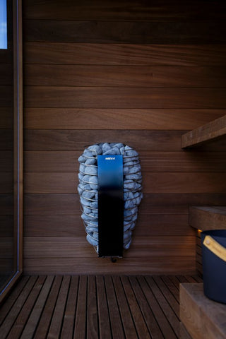 Harvia Spirit heater with safety railing