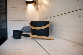 Harvia black steel bucket