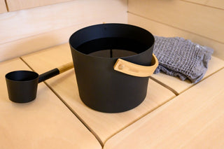 Harvia bucket and ladle set detail