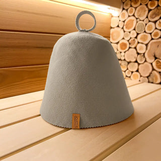 Sauna hat in light grey