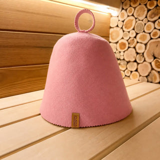 Sauna hat in light pink