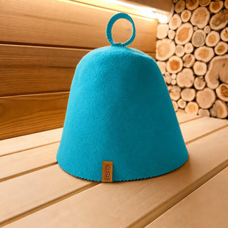 Sauna hat in turquoise