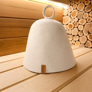 Sauna hat in white