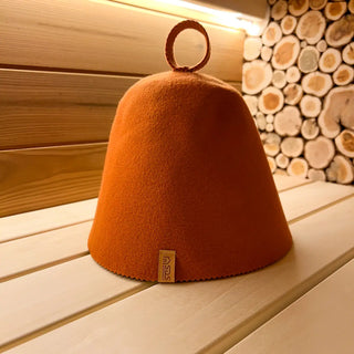 Sauna hat in orange