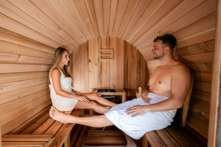 Couple Inside Sauna
