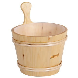 Harvia 7L pine sauna bucket with plastic insert